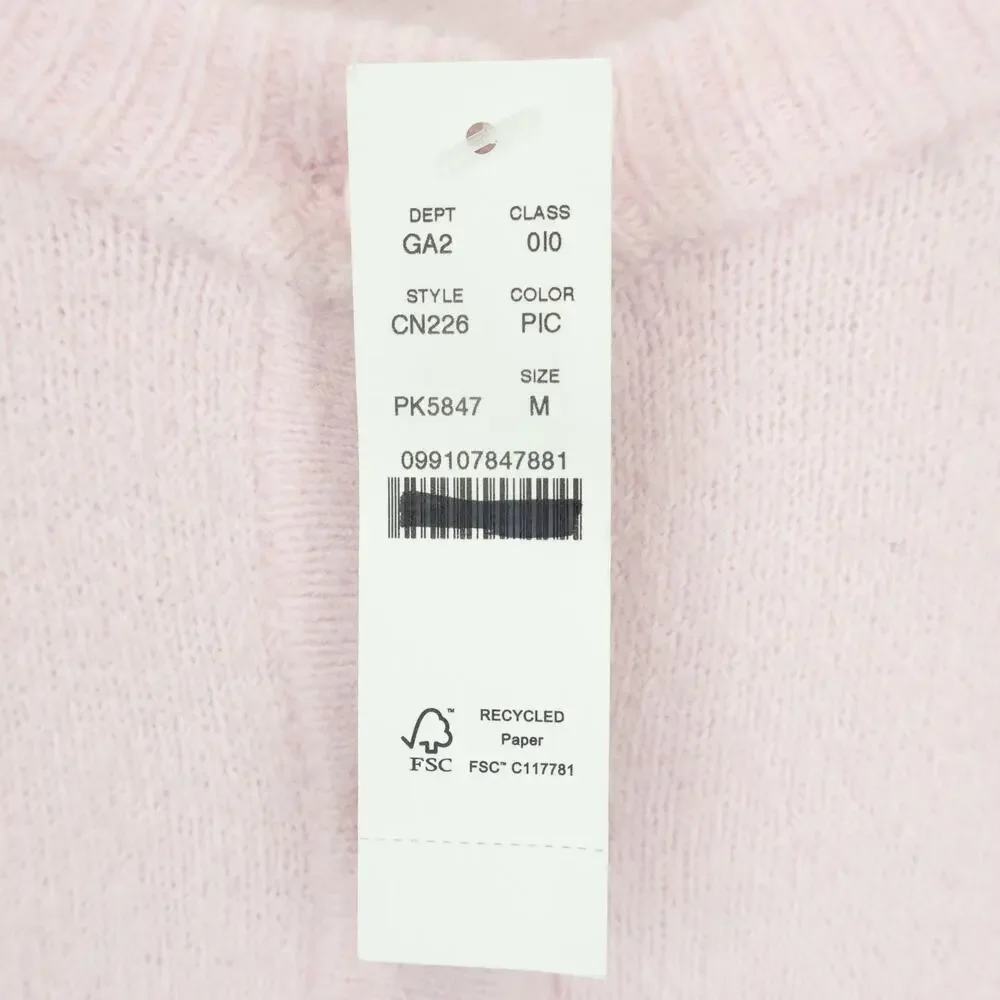 J.Crew Supersoft Bubble Hem Cardigan Peppermint Ice Pink Size Medium NWT - Picture 5 of 9